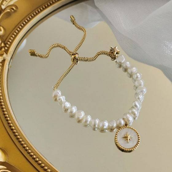 Round Coin Pearl Bracelet